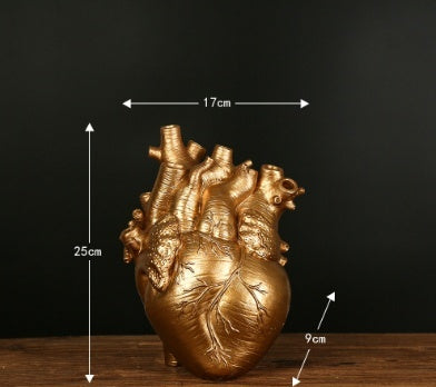 Nordic Style Heart Shaped Flower Pot Vase Art Sculpture