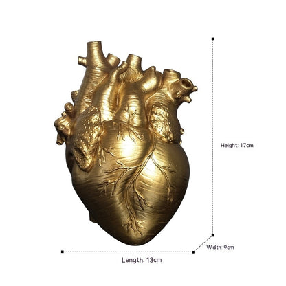 Nordic Style Heart Shaped Flower Pot Vase Art Sculpture
