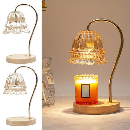 Electric Candle Warmer Retro Glass Table Lamp