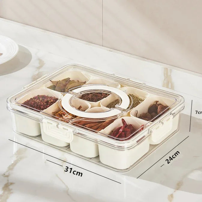 4 or 8 Section Divided Fridge Storage for fruits, vegetables, deli