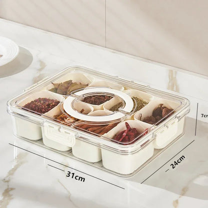 4 or 8 Section Divided Fridge Storage for fruits, vegetables, deli