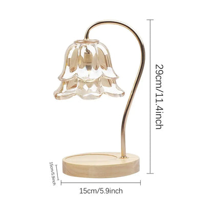 Electric Candle Warmer Retro Glass Table Lamp