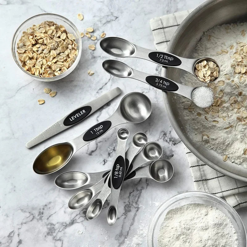 8 Piece Magnetic Measuring Spoon Set with Leveler