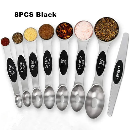 8 Piece Magnetic Measuring Spoon Set with Leveler