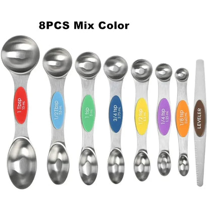 8 Piece Magnetic Measuring Spoon Set with Leveler