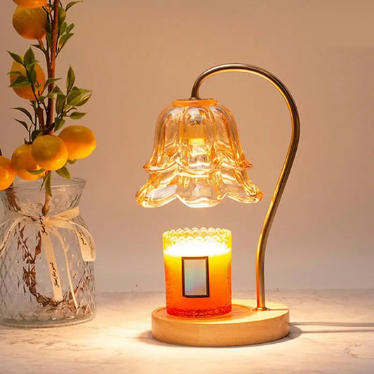 Electric Candle Warmer Retro Glass Table Lamp