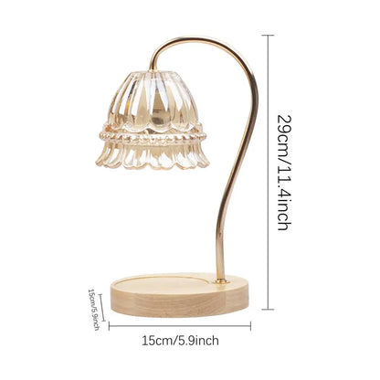 Electric Candle Warmer Retro Glass Table Lamp