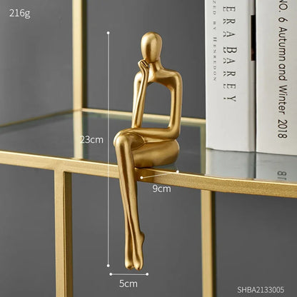 Gold Abstract Thinker Decoration Figuring