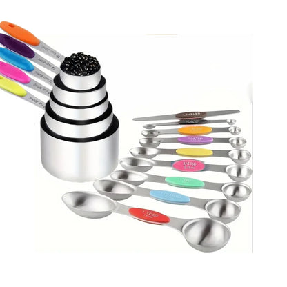 14 Piece Measuring Cup and Spoon Set with Bonus Leveler