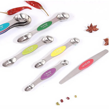 8 Piece Magnetic Measuring Spoon Set with Leveler