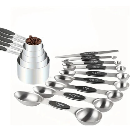 14 Piece Measuring Cup and Spoon Set with Bonus Leveler