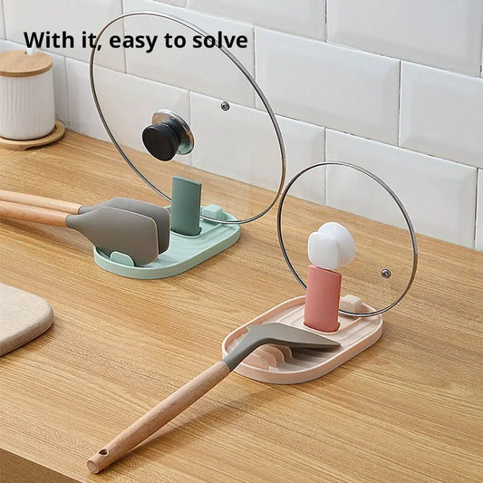 1 Piece Silicone Spoon and Lid Rest.