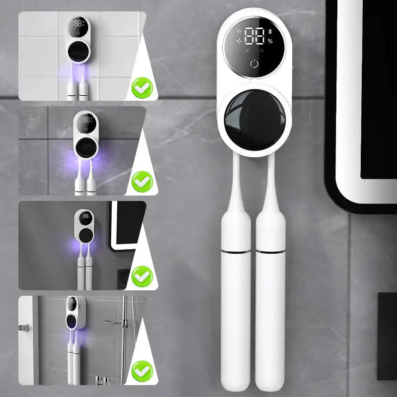 UV Sanitizing Tooth Brush Holder - Holds two brushes
