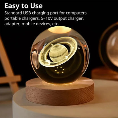 Galaxy, Outer Space, Themed Crystal Ball Night Light
