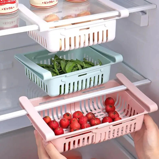 Adjustable Refrigerator Storage Basket