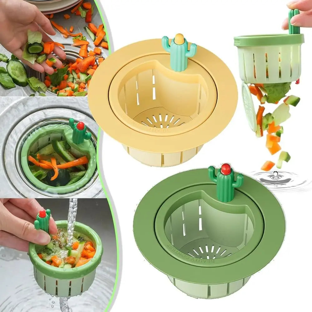 Cactus Kitchen Sink Drain Strainer Easy Cleaning Sink Drain Basket Food Waste Catcher for Kitchen Tools