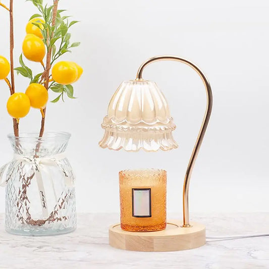 Electric Candle Warmer Retro Glass Table Lamp