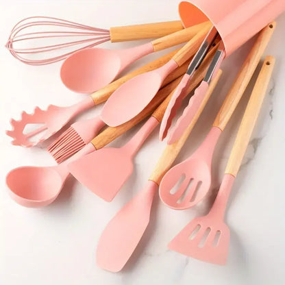 12 Piece Silicone Cooking Utensils Set