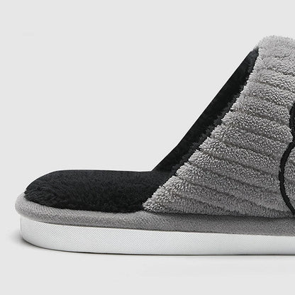 Men's Slip-On Ribbed Fuzzy Lined Slipper House Shoes