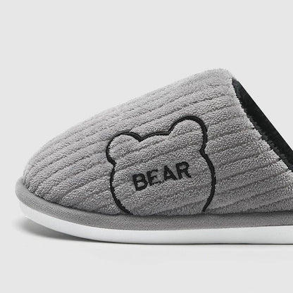 Men's Slip-On Ribbed Fuzzy Lined Slipper House Shoes
