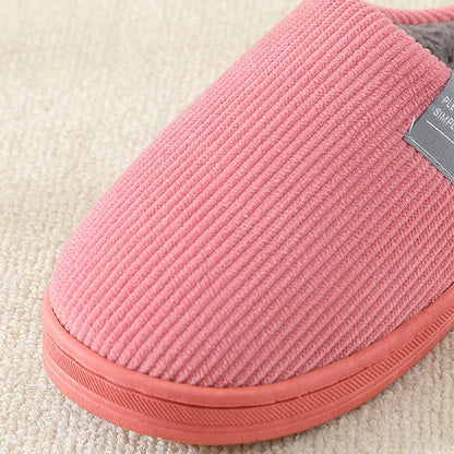Women's Ribbed Fuzzy Slippers