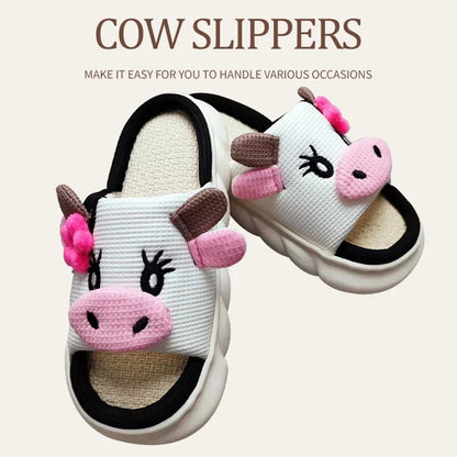 Women's Cartoon Cow Slipper Sandals