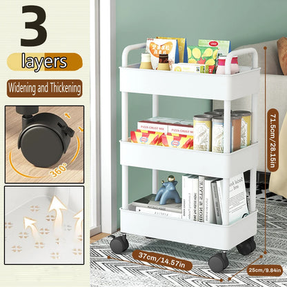 Rolling Multi-Tiered Storage Cart