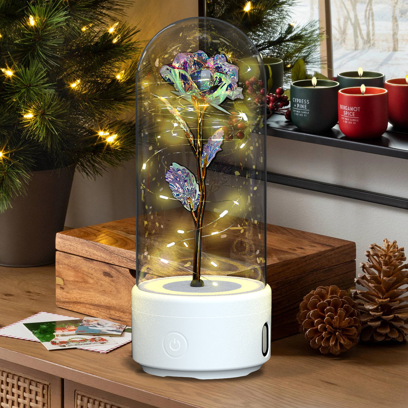 2 in 1 Rose LED Light and Speaker