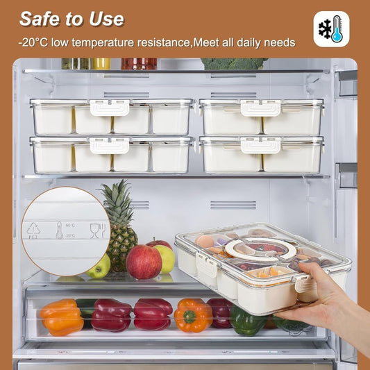 Divided Food Storage Container for Fridge